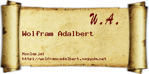 Wolfram Adalbert névjegykártya